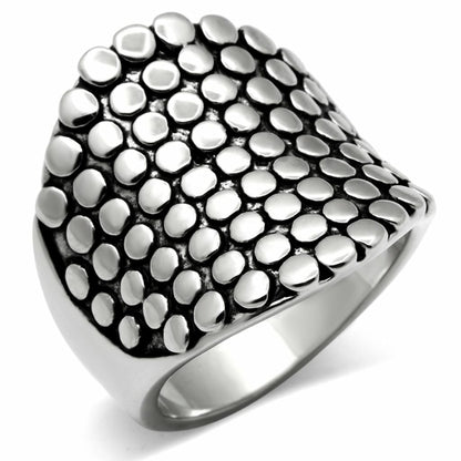 Rhodium brass ring from Turquoise Tiger jewelry collection, simple band with a polished finish, no stones or embellishments.