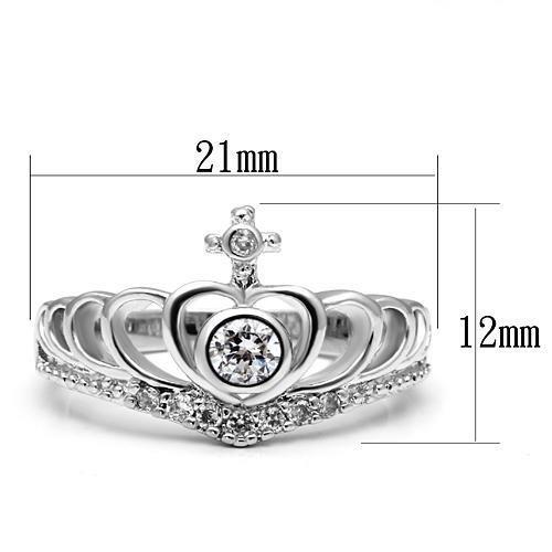 Turquoise Tiger rhodium brass ring with AAA grade clear cubic zirconia, showcasing a stylish and elegant jewelry piece.