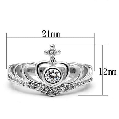 Turquoise Tiger rhodium brass ring with AAA grade clear cubic zirconia, showcasing a stylish and elegant jewelry piece.