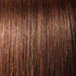 Medium brown Peach Clymene Anita premium short curly human hair wig with loose curls, natural volume and soft texture.