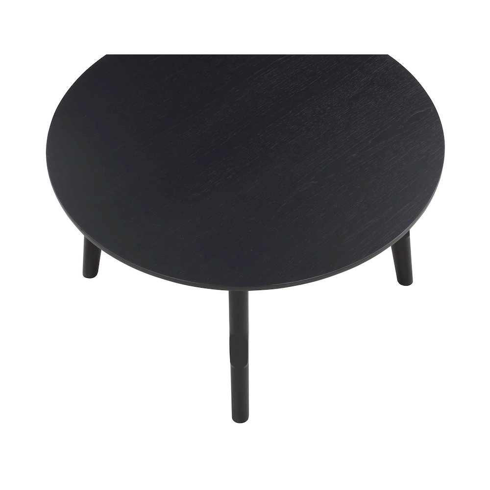 Black Oslo coffee table by Start2Finish with a sleek, modern design and smooth surface, ideal for living room decor.