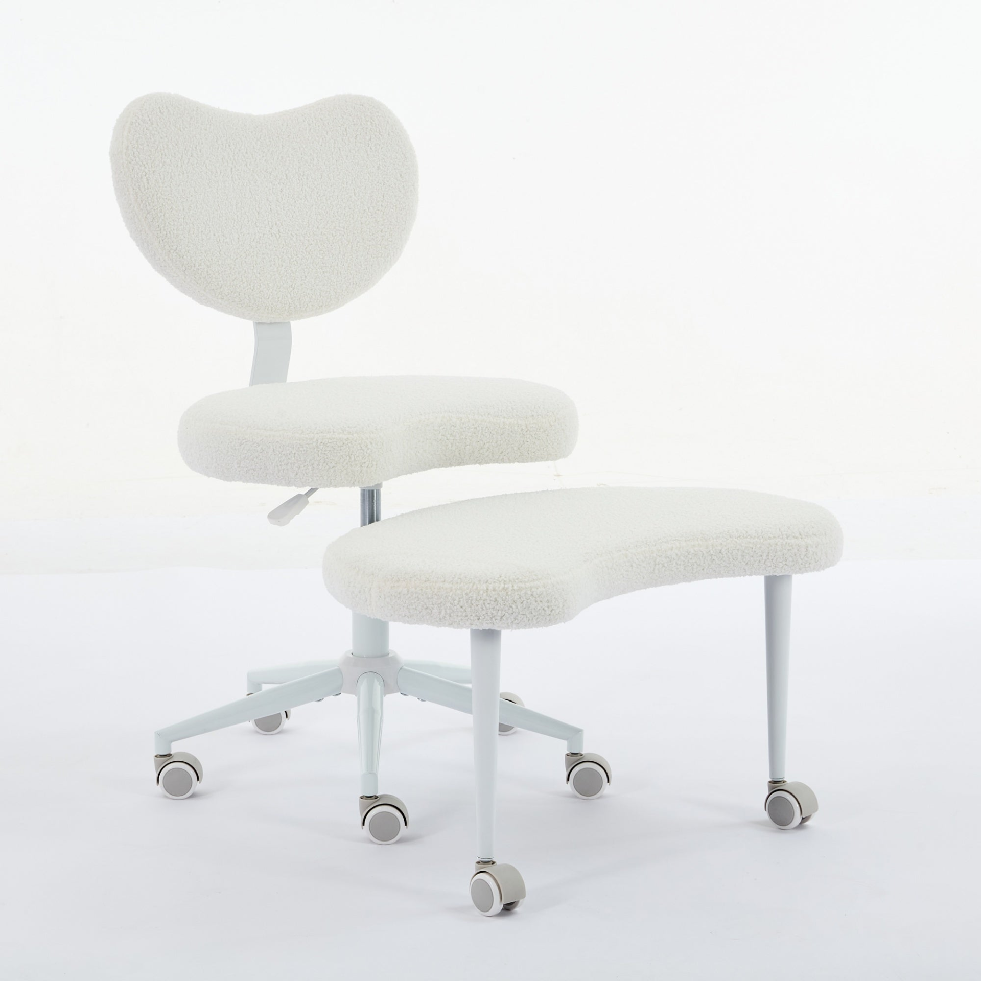 Black PU leather office chair with USB port and swivel feature, ideal for home office or vanity desk, by Start2Finish.