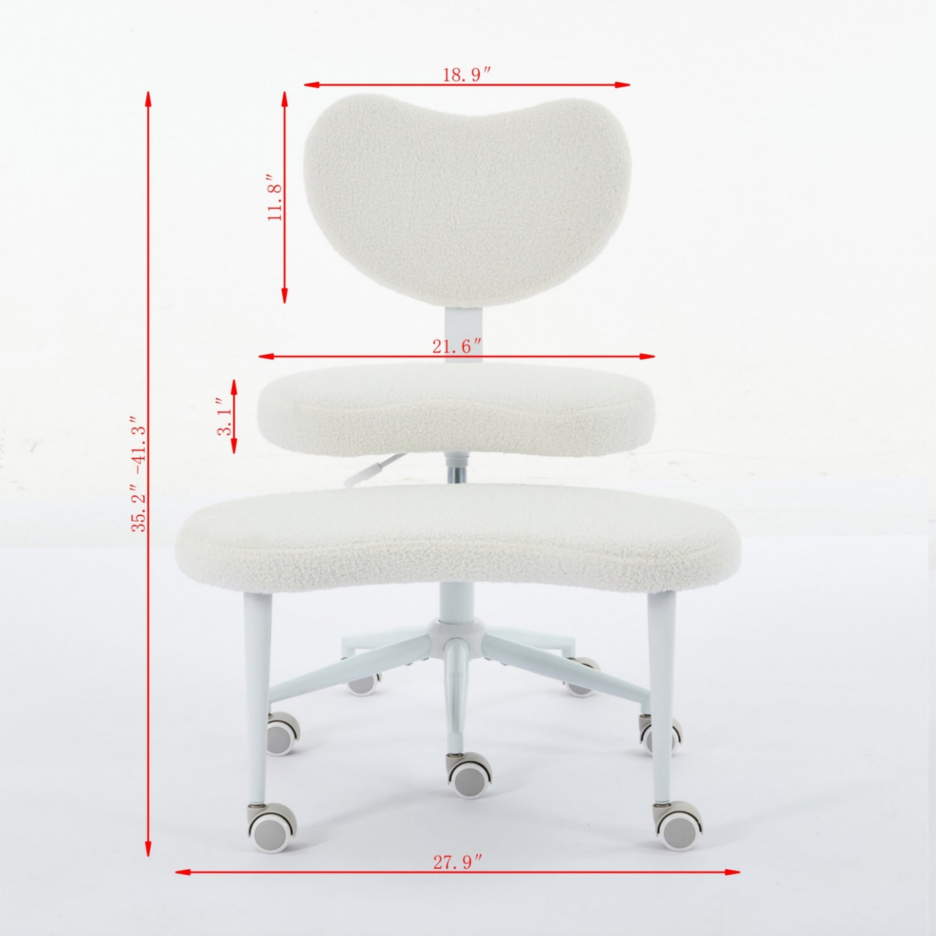 Black PU leather office chair with USB port, swivel function, and ergonomic design for home office or vanity desk.