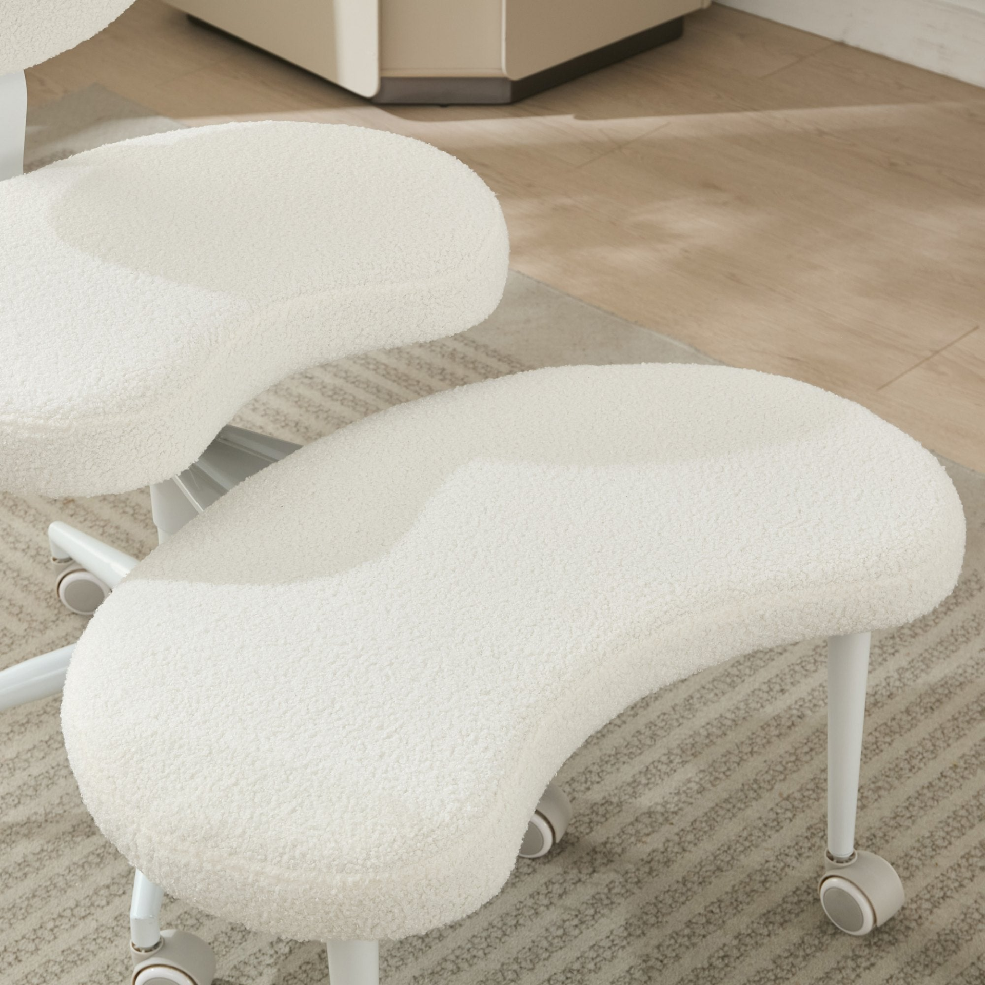 Black PU leather office chair with USB port, swivel base, ideal for home office or vanity desk, by Start2Finish.