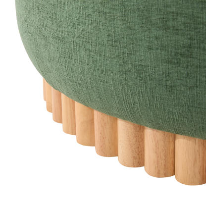 Start2Finish wooden and fabric upholstered ottoman with storage, ideal for living room and lounge furniture.