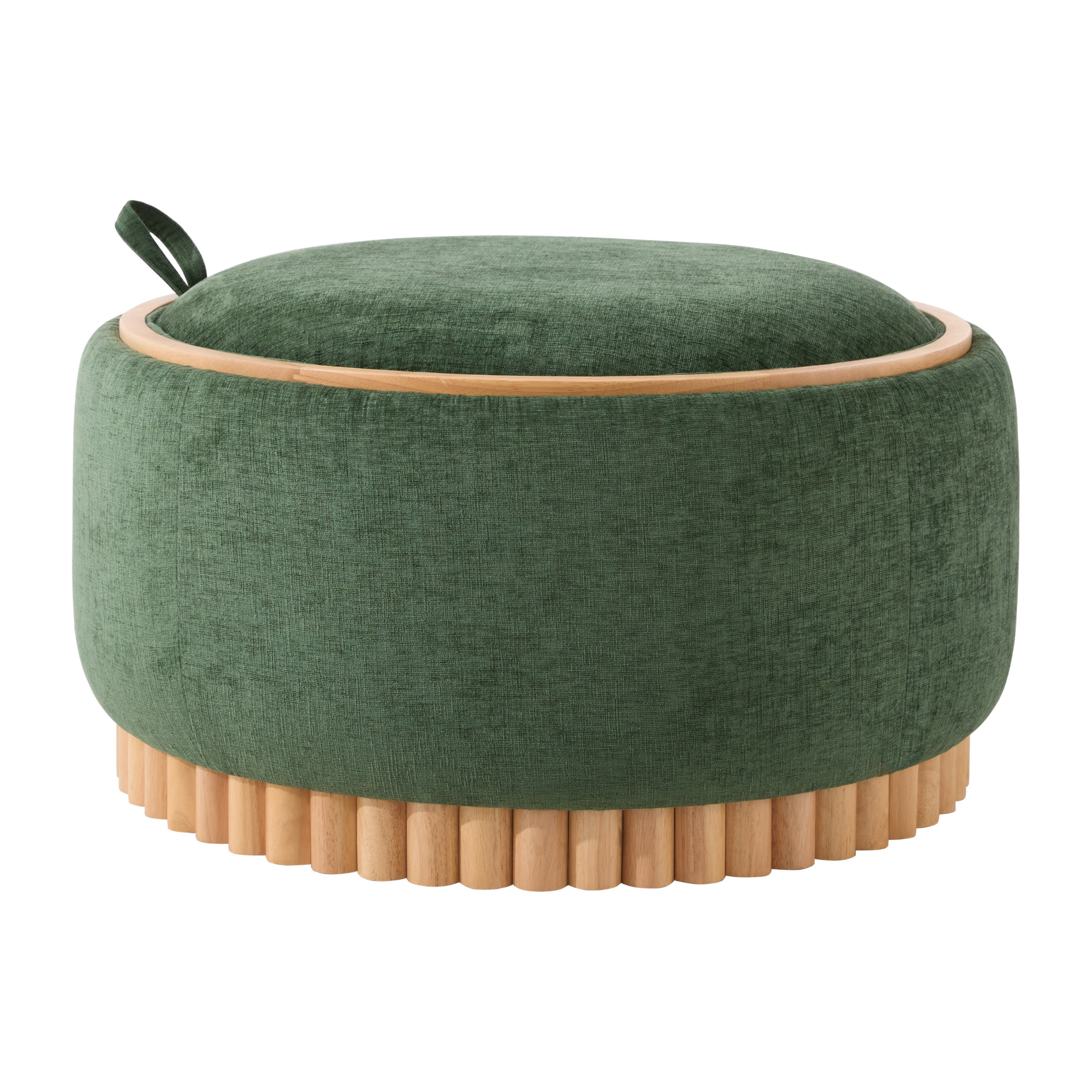 Start2Finish wooden and fabric upholstered ottoman with storage for living room and lounge, showcasing a versatile furniture piece.