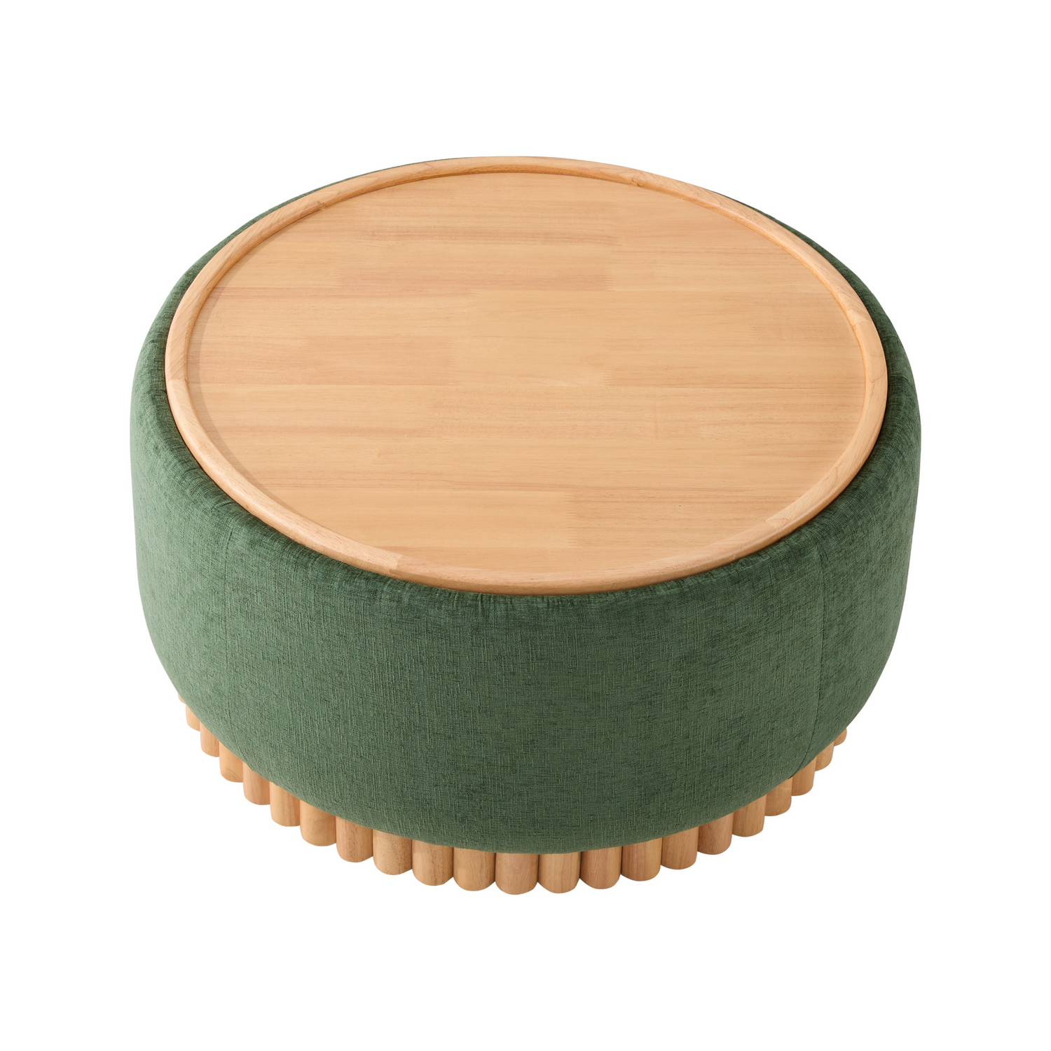 Start2Finish wooden and fabric upholstered ottoman with storage, ideal for living room or lounge furniture.