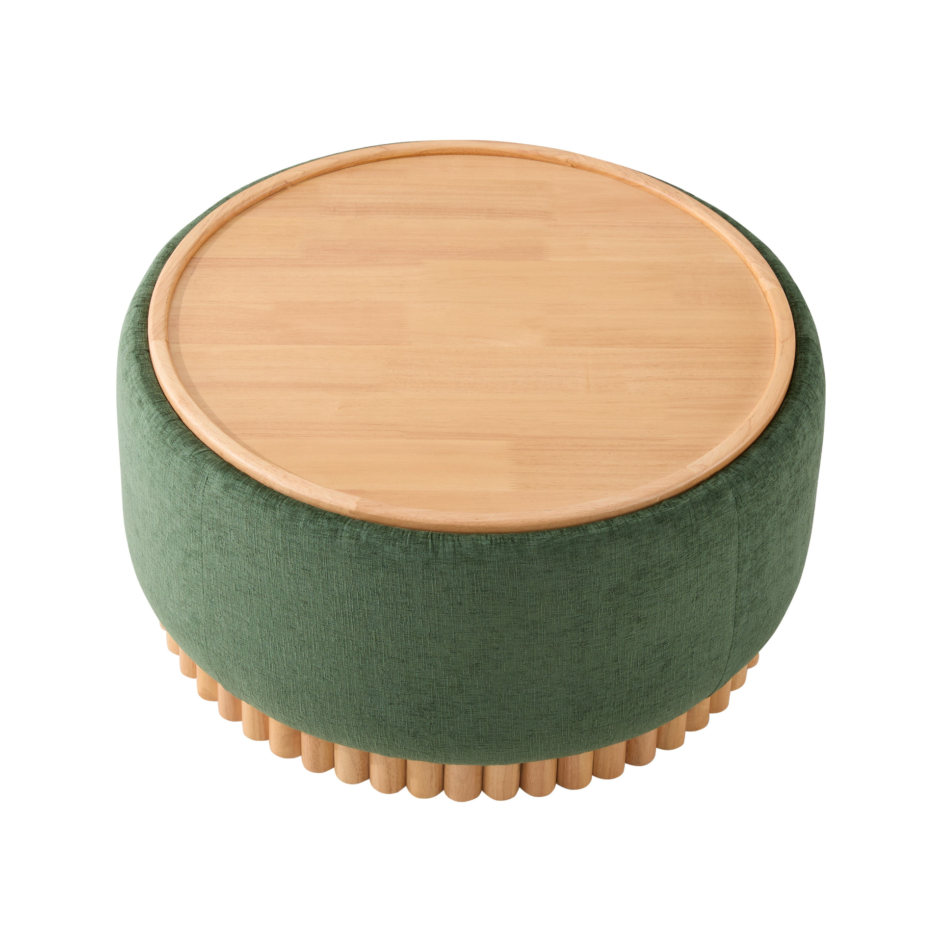 Start2Finish wooden and fabric upholstered ottoman with storage, ideal for living room or lounge furniture.