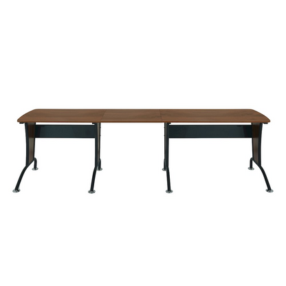 Start2Finish Techni Mobili deluxe L-shaped desk with inline team desk option, featuring spacious work surface and modern design.