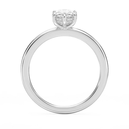 Lab grown 5.00 CT diamond solitaire engagement ring in 14K white gold with G color, VS clarity, IGI certified jewelry.