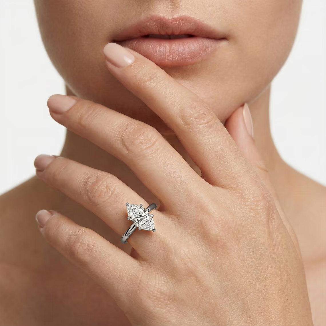 Lab grown 5.00 CT diamond solitaire engagement ring in 14K white gold with G color, VS clarity, IGI certified jewelry.