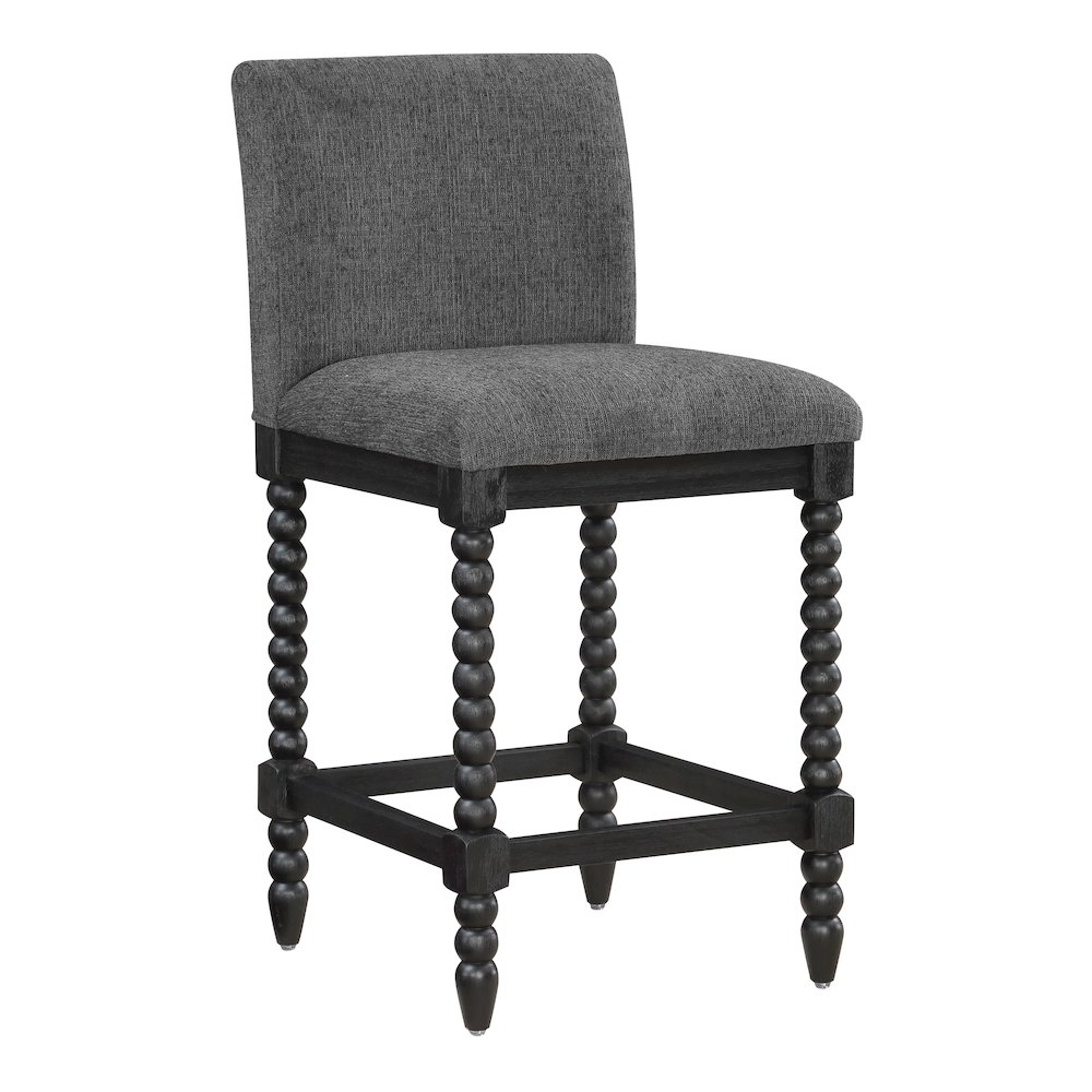 Start2Finish ELIZA 26-inch spindle counter stool with wooden seat and spindle-back design, ideal for kitchen or bar area.