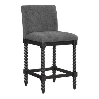 Start2Finish ELIZA 26-inch spindle counter stool with wooden seat and spindle-back design, ideal for kitchen or bar area.