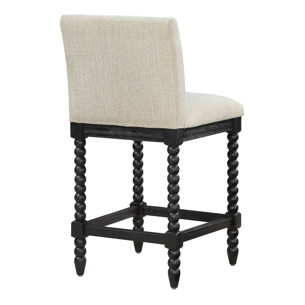 Start2Finish Eliza 26-inch spindle counter stool with wooden legs and spindle backrest, showcasing a classic furniture design.