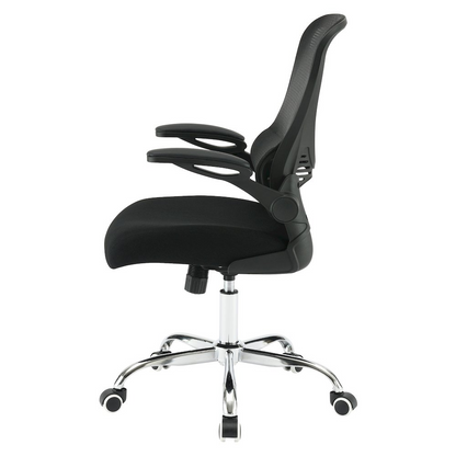 Start2Finish mesh back manager’s chair with adjustable height and ergonomic design, featuring a black mesh back and cushioned seat.