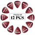 Start2Finish 12-piece set of 5 core guitar picks in light to extra heavy celluloid, suitable for acoustic and electric guitars.