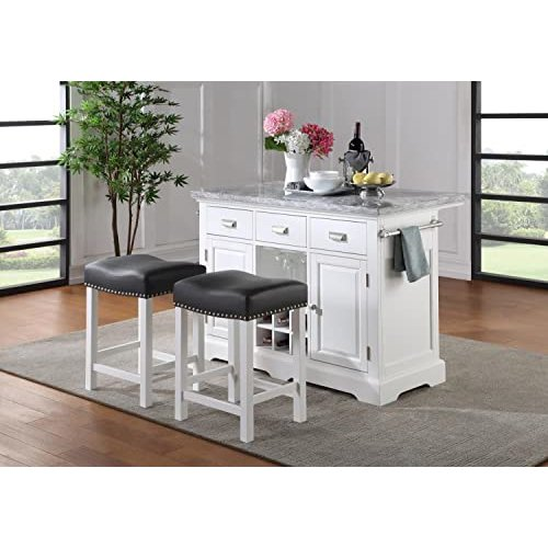 Start2Finish Zermatt Kitchen Island with wood finish, storage cabinets, and spacious countertop for versatile kitchen use.