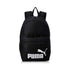 Black Puma PHASE gym bag with multiple compartments, durable handles, and sporty design for sports and outdoor activities.