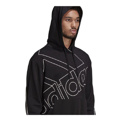 Men’s black Adidas Giant hoodie with a front logo, made of soft fabric, featuring a comfortable fit and sporty style.