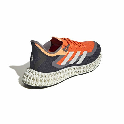 Orange Adidas 4DFWD 2 running shoes for men, lightweight sports footwear with breathable mesh and responsive cushioning.