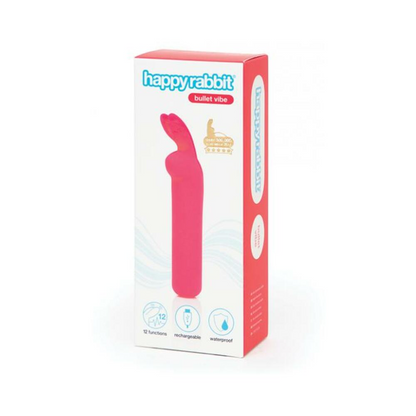 Pink Happy Rabbit Rechargeable Bullet vibrator by Start2Finish, shown with smooth surface and compact design.
