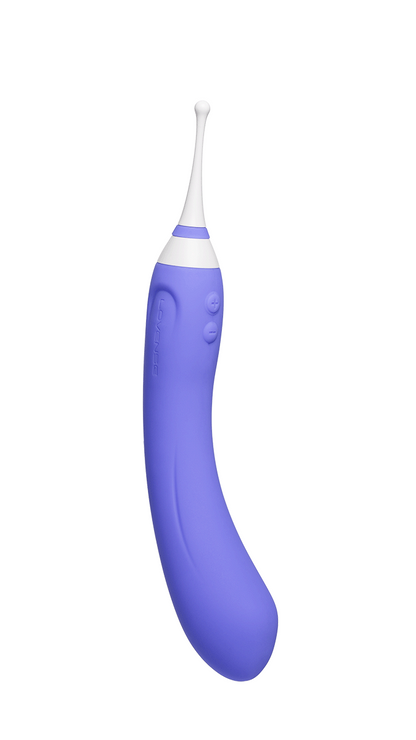 Lovense Hyphy dual-end stimulator for clitoral and G-spot pleasure, adult product by Start2Finish, shown with sleek design and flexible tips.