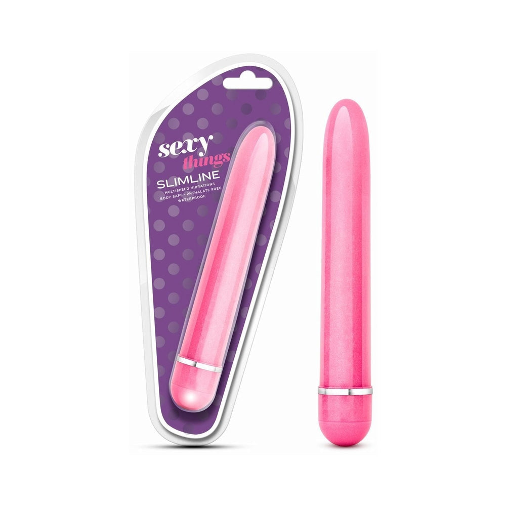 Start2Finish Sexy Things Slimline Vibrator, sleek adult pleasure device with smooth surface and compact design.