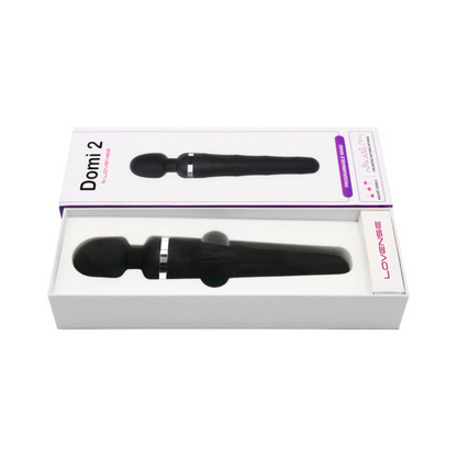 Lovense Domi 2 adult toy with sleek design, shown in close-up with textured surface and control interface for enhanced pleasure.