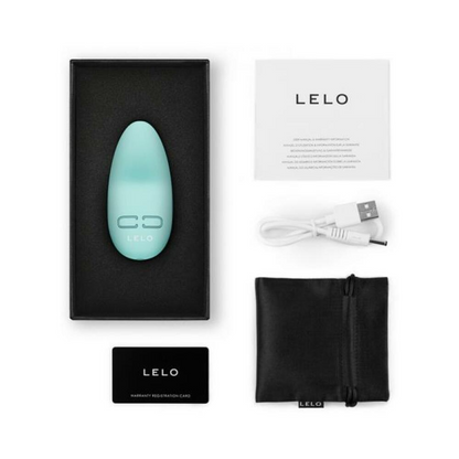 Lelo Lily 3 Rechargeable Mini Silicone Vibrator in Polar Green, compact and smooth with a sleek design for personal pleasure.