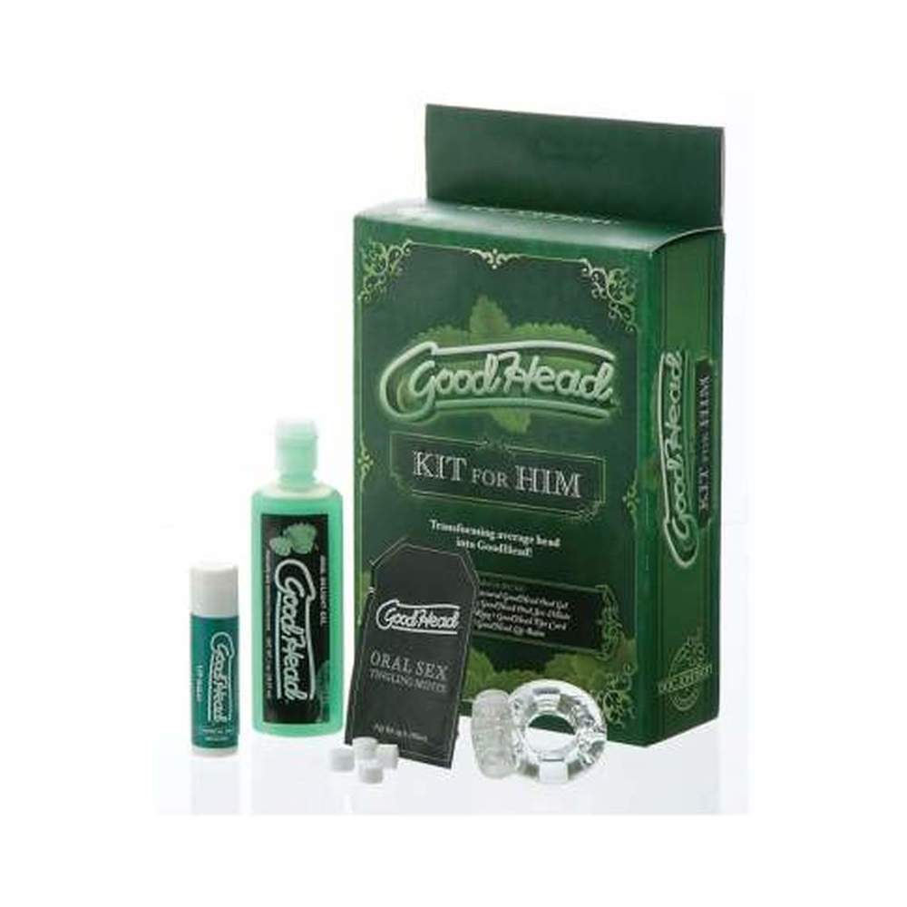 Start2Finish Goodhead Kit For Him adult product with multi-colored accessories and packaging, designed for personal pleasure.