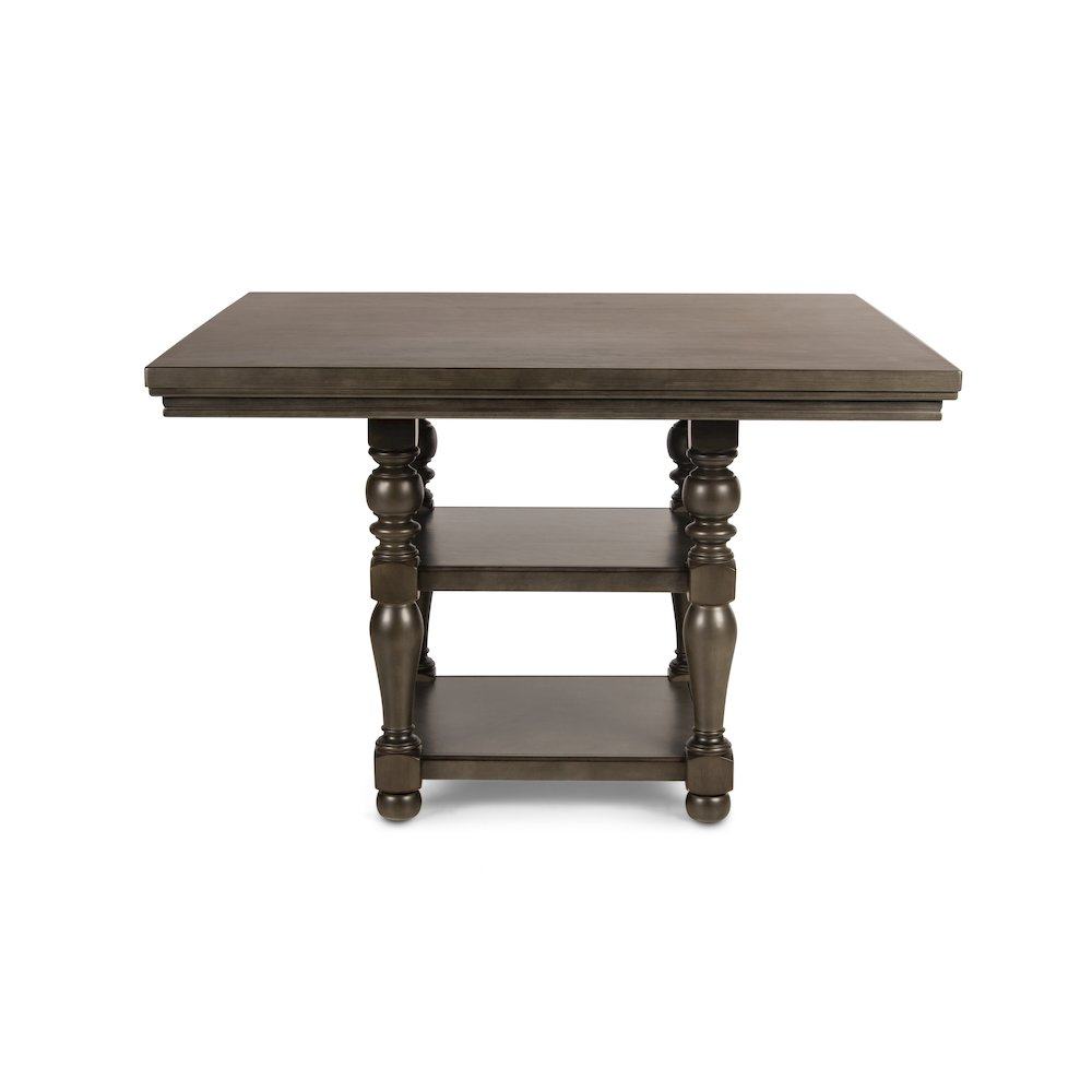 Start2Finish Caswell Counter Table with wooden top and metal legs, ideal for kitchen or dining spaces.