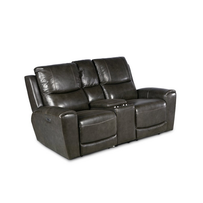 Start2Finish Laurel Pwr-Pwr console loveseat, modern furniture with cushioned seating and built-in console for added comfort.