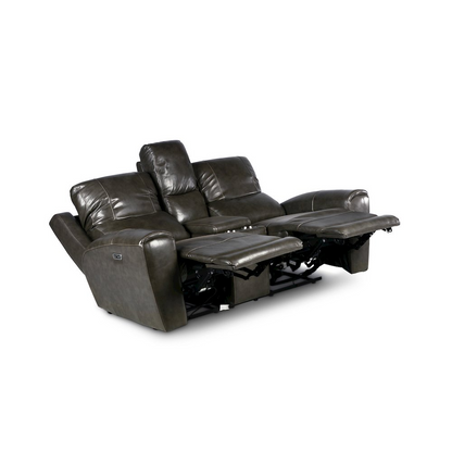 Start2Finish Laurel Pwr-Pwr Console Loveseat, modern furniture with plush cushions and built-in console for comfortable seating.