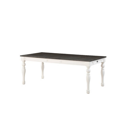Joanna Two Tone Dining Table by Start2Finish featuring a sleek wooden surface with contrasting legs for modern dining rooms.