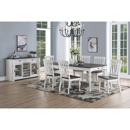Joanna Two Tone Dining Table by Start2Finish, showcasing a modern wooden table with a two-tone finish and sleek design.