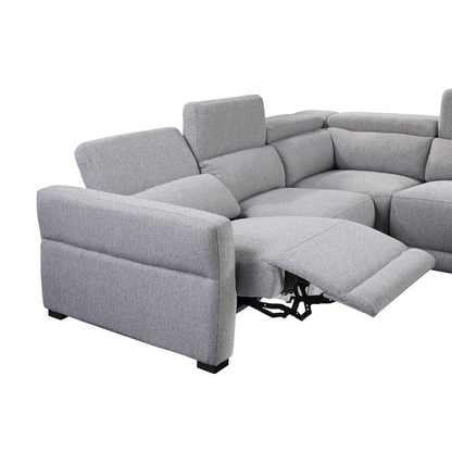 Start2Finish Isla Power Reclining Sectional sofa with plush cushions and reclining seats, shown in a modern living room setting.