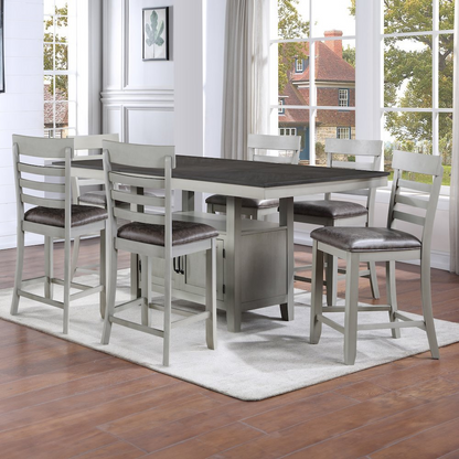 Start2Finish Hyland 7-piece dining set featuring a wooden table and matching chairs for a stylish kitchen or dining room.