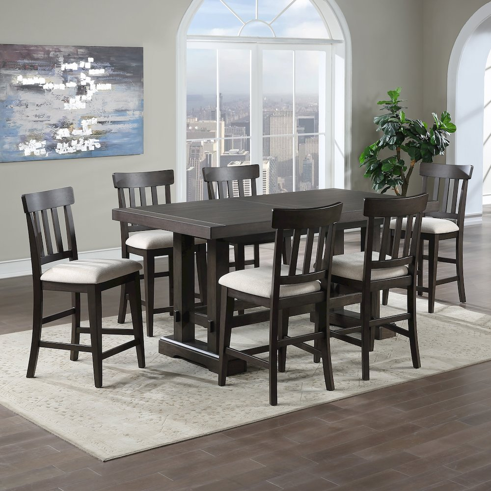 Napa Counter Table by Start2Finish with a wooden top and metal legs, ideal for kitchen or dining space.