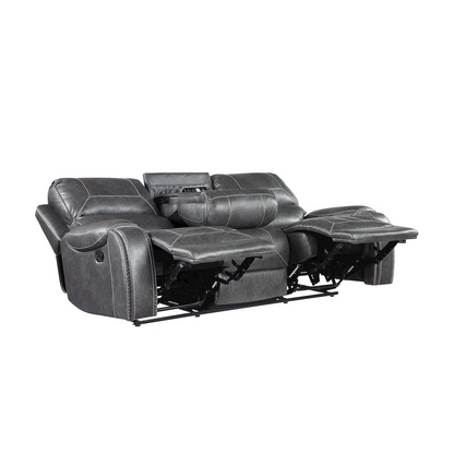 Gray Keily Manual Sofa by Start2Finish with plush cushions and contemporary design in a modern living room setting.