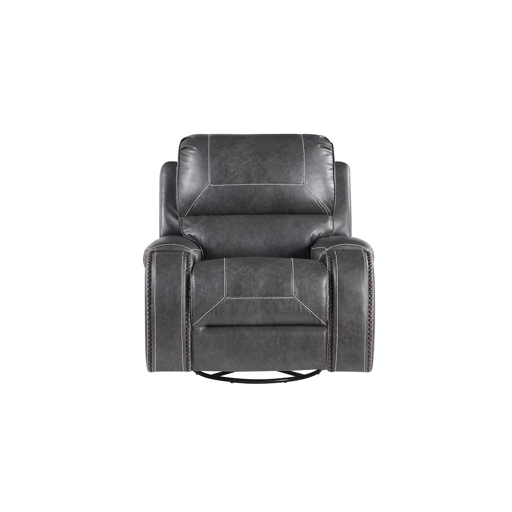 Start2Finish Keily Gray Manual Recliner with cushioned armrests and plush fabric, designed for comfortable seating in living rooms.