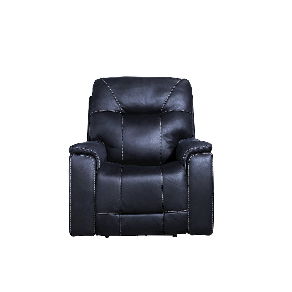 Start2Finish Lexington Power Media Recliner with plush cushioning and built-in cup holders, shown in dark brown fabric.