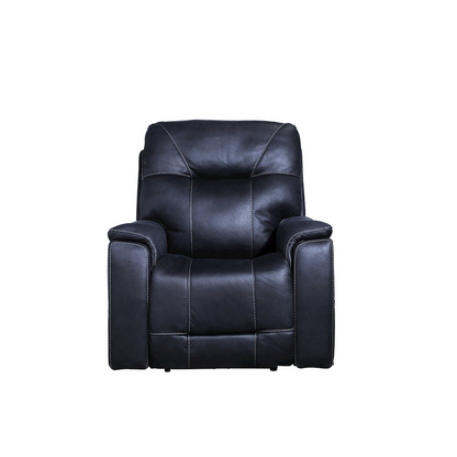 Start2Finish Lexington Power Media Recliner with plush cushioning and built-in cup holders, shown in dark brown fabric.
