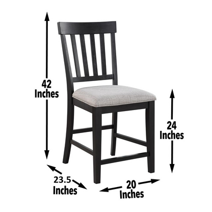 Start2Finish Halle counter chair with a modern design, featuring a cushioned seat and sleek metal legs for casual dining or bar area.
