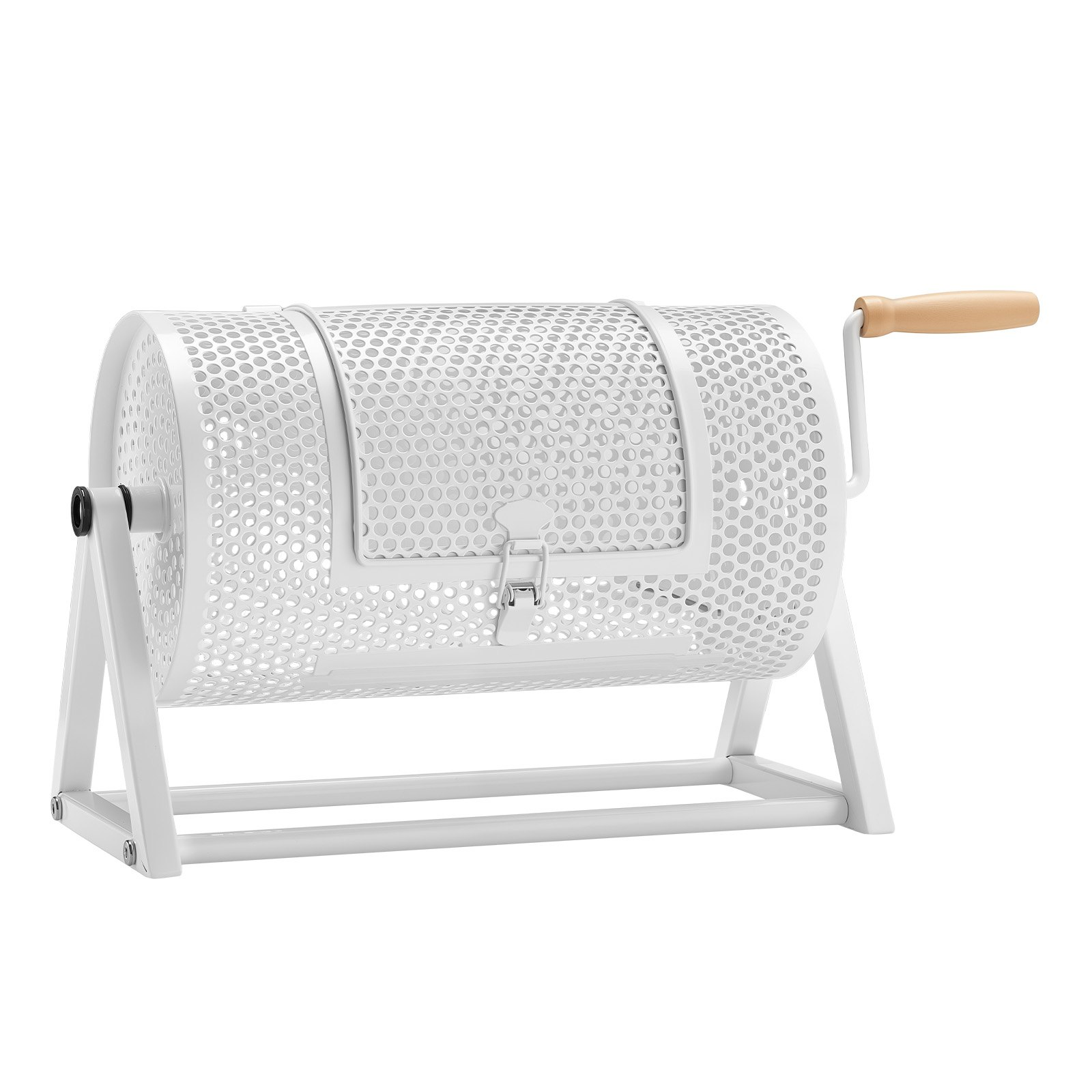 Start2Finish VEVOR raffle ticket spinner with 11.6-inch diameter, holds 2500 tickets or 100 ping pong balls, white lottery drum