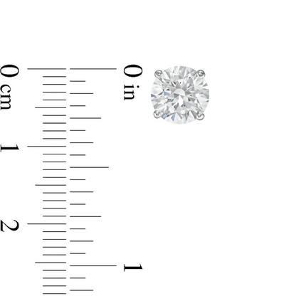 Start2Finish 3.00 CTW lab-grown diamond stud earrings in 14k gold with G-VS round cut diamonds, AGI certified, shown in image.