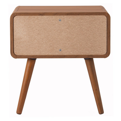 Wilson Slat Side/End Table by Start2Finish featuring a sleek wooden top and slatted metal legs for modern living room decor.