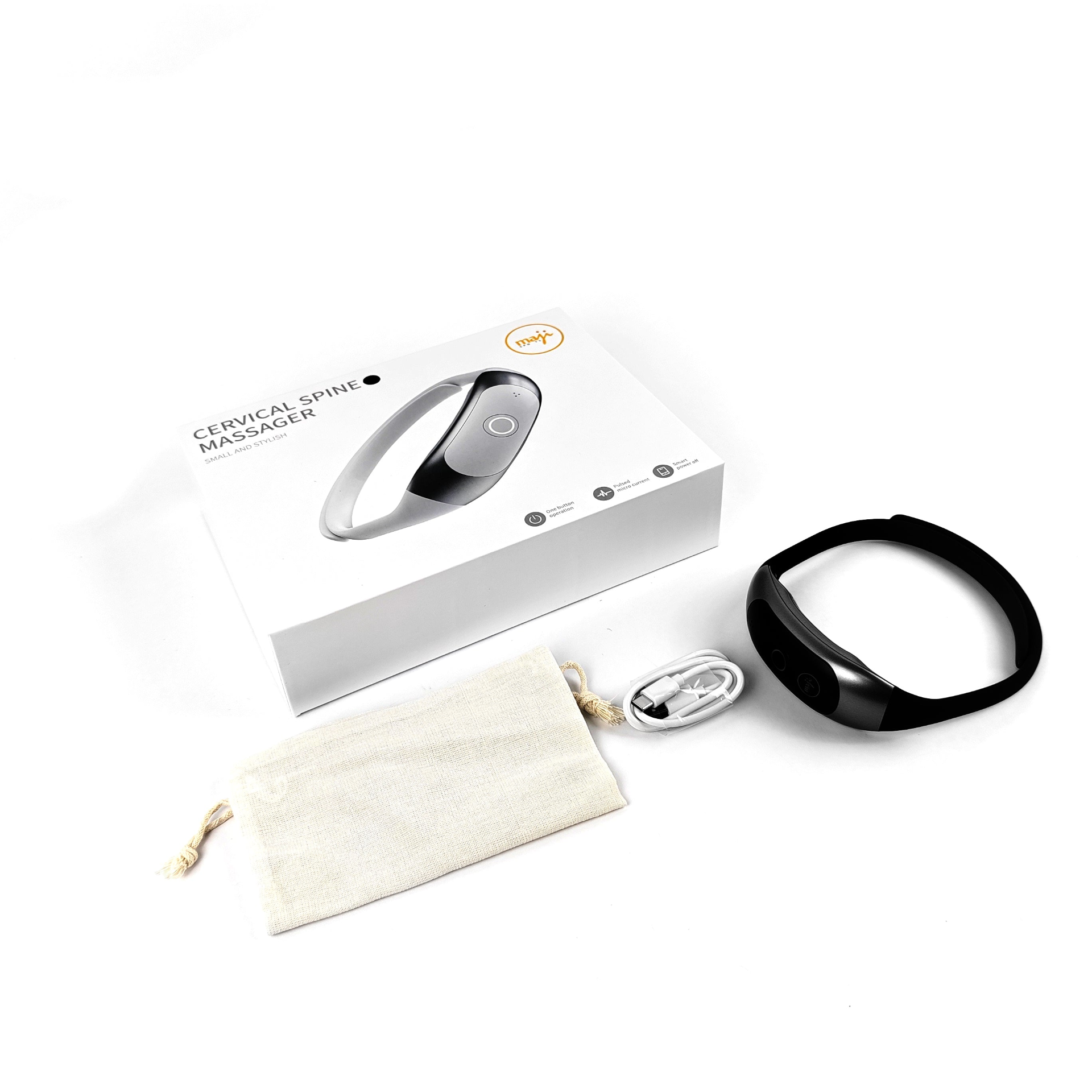 Start2Finish VitaCervix cervical neck massager showing ergonomic design and adjustable straps for targeted neck relief.