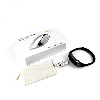 Start2Finish VitaCervix cervical neck massager showing ergonomic design and adjustable straps for targeted neck relief.