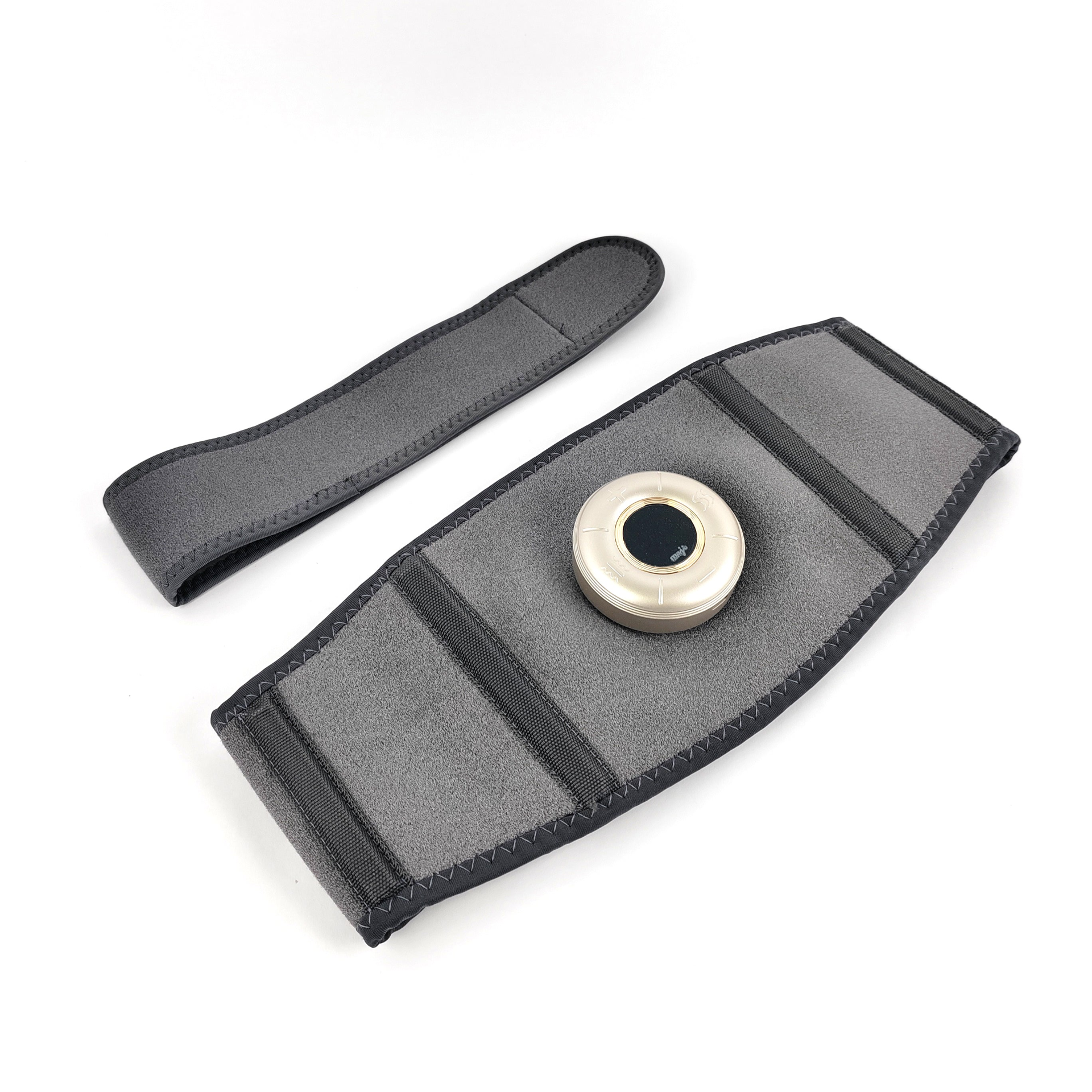 Start2Finish VitalFlex Therapy Massage Belt for wellness, shown in black with adjustable straps and massage nodes.