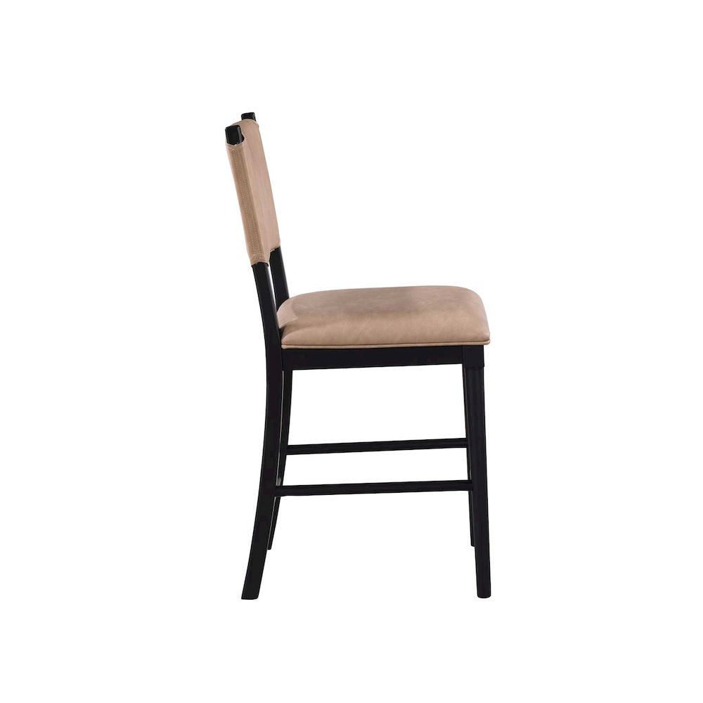 Midnight Oslo 24-inch counter stool by Start2Finish with a sleek modern design and wooden legs.